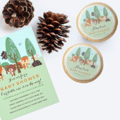 Sweet Woodland Friends Baby Shower Address Labels Adressaufkleber