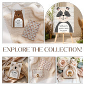 Cute Neutral Koala Boho Baby Shower Einladung