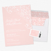 Schöne Rosa Blush Vintage Hochzeitstabelle Poster