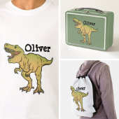 Personalisiert Kids Green T-REX Dinosaurier Sticke Aufkleber