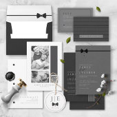 Maßgeschneiderte Black & White Wedding ID1090 UAWG RSVP Karte