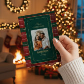 Personalisiertes modernes Karo-Weihnachts-Rücksend