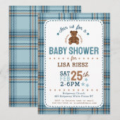Tartan Teddy Bear, Baby Boy Shower Customizable Geschenktütchen