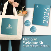 Teal Gradient Behavioral Health Logo Werbemittel Trinkflasche