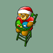 Christmas Teddy Bear Geschenkanhänger