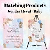 Geschlecht offenbart Party Pampas Teddy Bär pink b Button