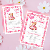 Teddy Bear A Little Sweetheart Girl Baby Shower Serviette