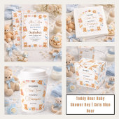 Teddy Bear Baby Shower Boy | Cute Blue Bear Dankeskarte