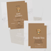 Niedliche Teddybärendusche Pappteller