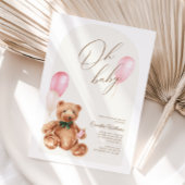 Teddy Bear Pink wir können frühzeitig abwarten Win Begleitkarte