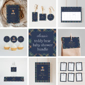 Preppy teddy bear Thank You Card Dankeskarte