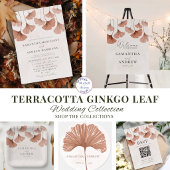 Terrakotta Botanical Ginkgo Hochzeit