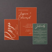 Terracotta Burnt Orange Elegante Moderne Minimalis Gästebuch (Personalisiere diese Kollektion eines unabhängigen Creators.)