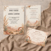 Moderne Terrakotta-Wüsten-Boho-Hochzeitsprogramm Programm (Personalisiere diese Kollektion eines unabhängigen Creators.)