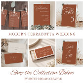 Burnt Orange Rust Wedding Zehn Tischnummer