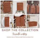 Terracotta Rust Wedding Achtzehn Tischnummer