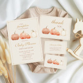 Boho Fall Polka Dot Pumpkins Baby Dusche Einladung