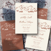 Berggipfel Terracotta Hochzeit retten Datum Magnet