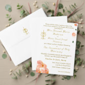 Terracotta Rose Katholische Hochzeit Einladung (Personalisieren Sie die Kollektion dieses unabhängigen Creators. Test)