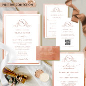 Elegantes Foto Terracotta Monogram Wedding Save The Date