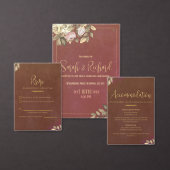 Rustikales Menü für Hochzeiten in Terracotta und G Menükarte (Personalisiere diese Kollektion eines unabhängigen Creators.)