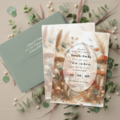 Terracotta Toadstool Magic Wedding Begleitkarte (Personalisieren Sie die Kollektion dieses unabhängigen Creators. Test)