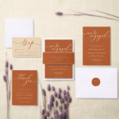 Custom Photo terracotta script signature thank you Postkarte (Personalisiere diese Kollektion eines unabhängigen Creators.)