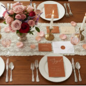 Minimal terracotta Ceremony wedding Programm