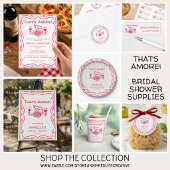 That's Amore Whimsical Hand gezeichnete Brautparty Serviette