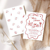 That's Amore Red Doodle Frame Large Welcome Acrylschild