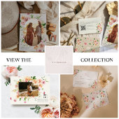 Romantic Floral Heart Wedding Ceremony Program Programm