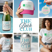 Bach Club Modern Simple Pink Green Bachelorette Schlüsselanhänger