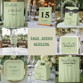Elegant Simple Sage Green Monogrammed Wedding Dosenkühler