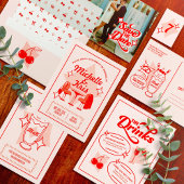 Retro Diner Wedding Bar Menu Sockelschild