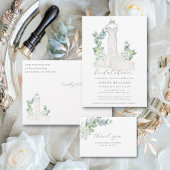 Einfache Moderne Elegant Boho Sage Grüne Kleine Th Dankeskarte