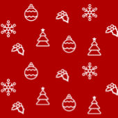 Das Weihnachtsmuster I Quadratischer Aufkleber