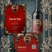 Eleganz in Rot und Gold Geschenkschachtel