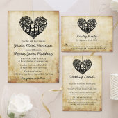 Hangherz Tree Vintage Probe Abendessen Einladung