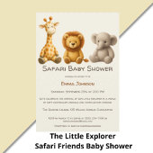 The Little Explorer | Safari Friends Baby Shower Geschenkanhänger