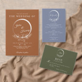 Minimale Bohemische Olive Green Wedding RSVP Card (Personalisiere diese Kollektion eines unabhängigen Creators.)