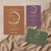 Minimal Bohemisch Burnt Sienna Hochzeitseinladung Einladung (Personalisiere diese Kollektion eines unabhängigen Creators.)