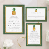 Tropische Ananas Hochzeit rettet das Datum Ankündigungspostkarte