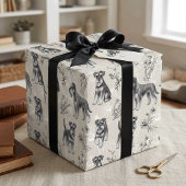 Schnauzer-Vater Hellblau Elegant Vintage Krawatte