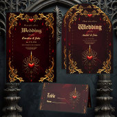 Die wunderschöne Kunst der gotischen Eleganz. Rechteckiger Pappuntersetzer