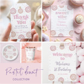 Zwei süße Pink Pastel Donut Zweiten Geburtstag Einladung