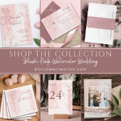 Moderne Blumenrosa Hochzeit Programm