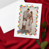 Farbiger Regenbogen-Karo Wavy Line und White Line Satinband (Personalisiere diese Kollektion eines unabhängigen Creators.)