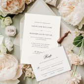 Elegante Monogram Silver Schwarz-weiß Wedding Gästebuch