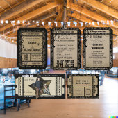 Spielbill Wedding Program Brown Kraft Paper Programm