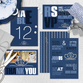 Krawatte The Knot Wedding Table Blue ID678 Platzkarte